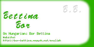 bettina bor business card